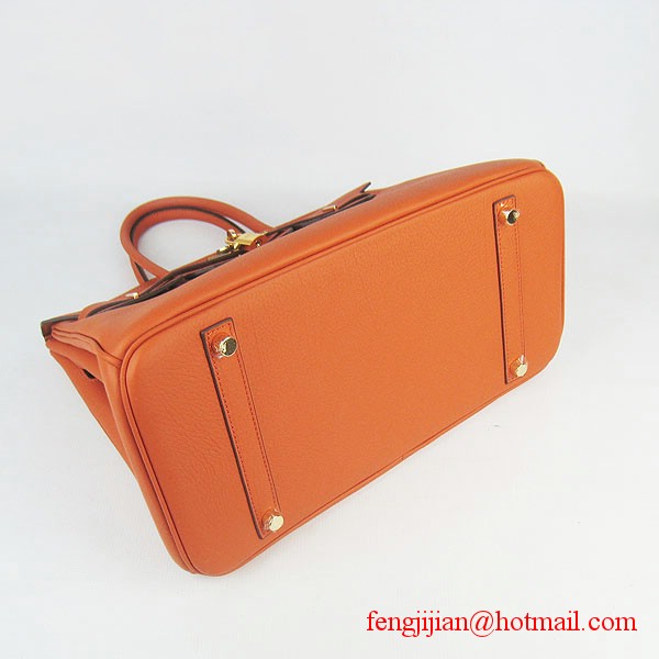 Hermes Birkin 35cm Tendon Veins Leather Bag Orange Gold Hardware Hermes Birkin 35cm Tendon Veins Leather Bag Orange Gold Hardware
